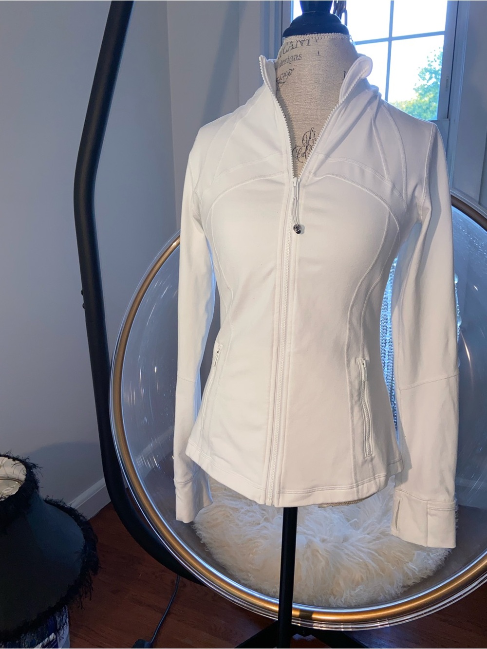 White Women's Zip-Front Jacket
